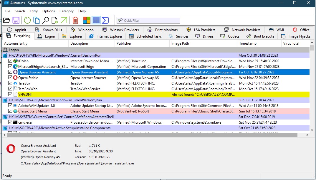 Windows utilidades: Autoruns muestra que programas se inician al ...